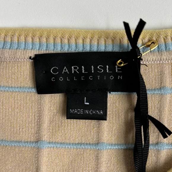 Carlisle Collection Salutation Sleeveless Top Blouse Yellow Size Large - Picture 7 of 16